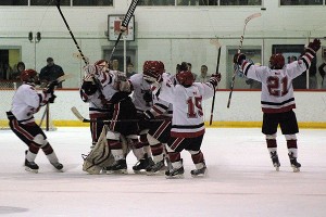The Red Raiders celebrate after the win. Sean Walsh/Capecod.com Sports
