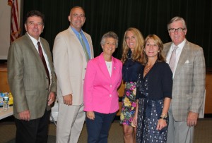 CCB MEDIA PHOTO Town officials from Barnstable who attended the meeting, including Barnstable Town Manager Tom Lynch, Town Council President Jessica Rapp-Grassetti and Town Councilor Phil Wallace, along with State Reps Tim Whelan and Sarah Peake.