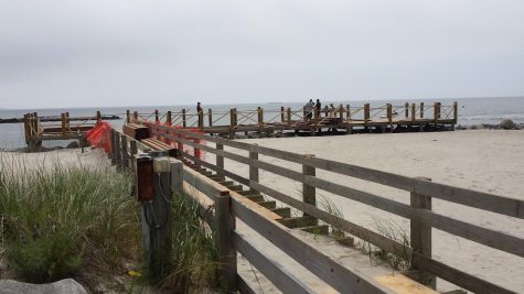 CCB MEDIA PHOTO: Construction is underway to upgrade the Bass River Fish Pier in Yarmouth.