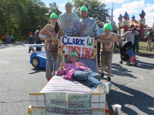CCB MEDIA PHOTO: Members of the Griswold family who won the 3rd Annual Bed Race Saturday at the Yarmouth Seaside Festival