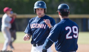 UConn's Bobby Melley, a Centerville native and BC High alum, was named the 2014 New England Collegiate Player of the Year last spring.  Photo by Stephen Slade/courtesy of UConn Athletics