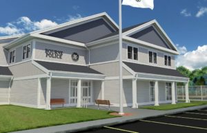 A rendering of the proposed new police station.
