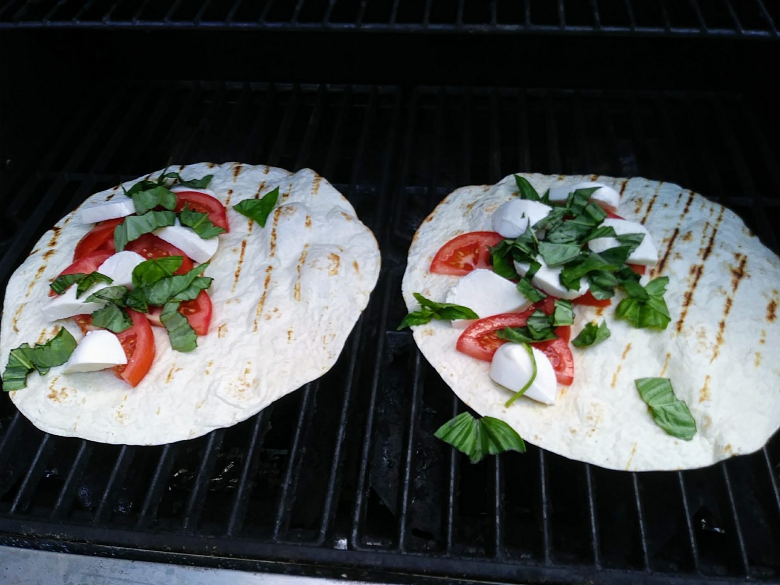Easy Grilled Tomato and Mozzarella Quesadilla