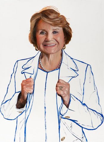 COURTESY OF THE CAHOON MUSEUM OF AMERICAN ART: Louise Slaughter, Study #1 by Jon Friedman.
