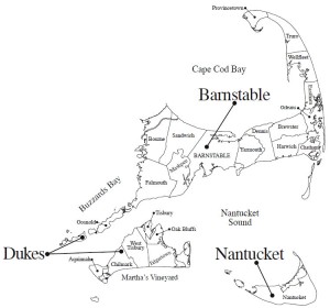 Cape Cod and Islands map