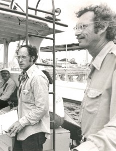 Charles "Stormy" Mayo and Graham Giese in the early days of the Center for Coastal Studies which is celebrating its 40th year.