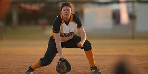 Simmons College graduate Emily Cunningham led a superlative high school and collegiate softball career and is now coaching in the collegiate ranks. Photo courtesy of Simmons Athletics