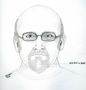 COURTESY OF THE DENNIS POLICE DEPARTMENT A sketch of a possible suspect in Sunday's alleged abduction attempt in Dennis.