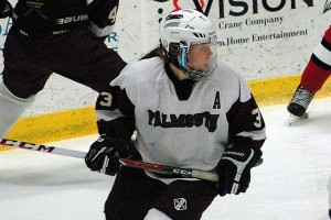 Senior assistant captain Kelly Ferreira had a key assist in the second period that helped keep the Clippers in contention with Watertown and salvage a tie in the end at 3-3. Sean Walsh/www.capecod.com sports