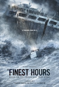 The movie poster for the Disney film Finest Hours which is scheduled for a January 29, 2016 release.