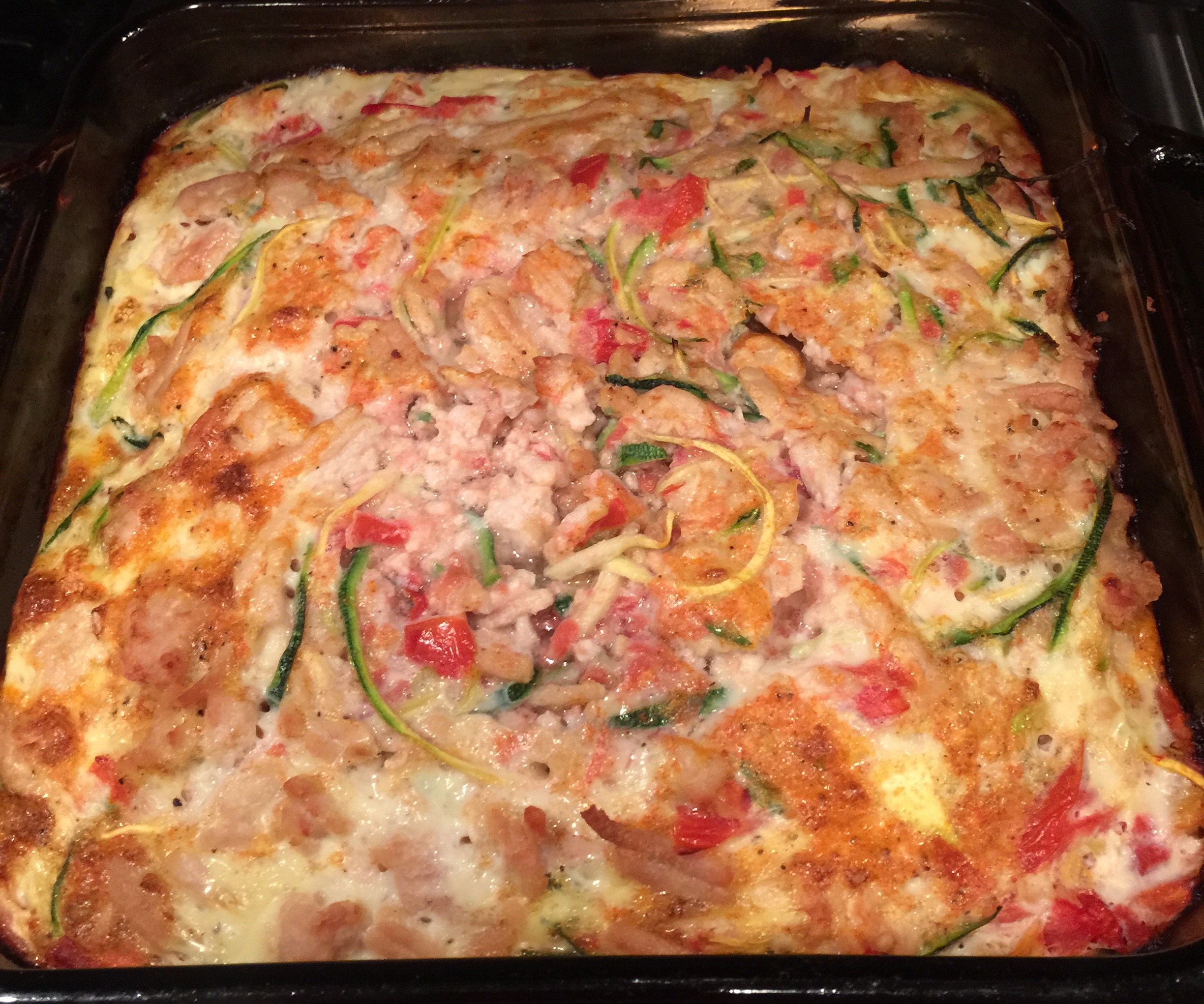 My Recipe Turkey Zoodle Egg Bake