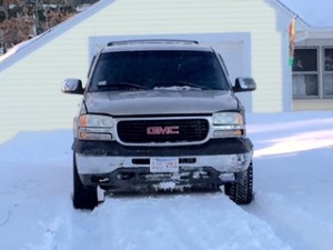 COURTESY OF YARMOUTH POLICE DEPARTMENT Police have found a truck they believe was involved in a hit and run crash earlier today. They have not yet found the driver.