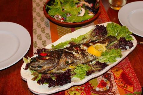 A whole cooked fish isn’t the prettiest dish, so you’ll want to gussy up the platter with a bed of lettuce and some lemon wedges. I also added a radish top garnish for the eyeball, which I thought was a nice touch. Photo by On The Water