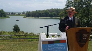 Cape Cod National Seashore Superintendent George Price announces "Health Parks, Healthy People" Initiative in Eastham Monday