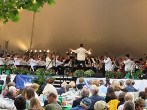 Conductor Keith Lockhart leads the Boston Pops Esplanade Orchestra.