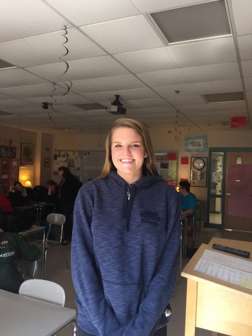 Madison Sollows is all smiles. She got into her first choice: Suffolk University. 
