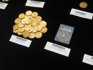  Small 1800s coin talked about in interview next to $38,000 worth of gold coins.