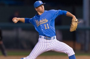 UCLA's James Kaprielian, who pitched for the Y-D Red Sox, was selected by the New York Yankees in the first round of the MLB Draft.  Don Liebig Photo/UCLA Athletics
