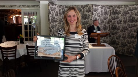 CCB MEDIA PHOTO Jitka Borowick with Cleangreen was presented with the SCORE Small Business Owner of the Year Award at the SCORE Cape Cod and the Islands Awards Breakfast Thursday morning.