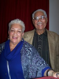 PHOTO COURTESY: Cape Cod Fellowship of Reconciliation. Joe DaLuz, (r) , with his wife, Dolores, (l), after receiving the Olive Branch Award