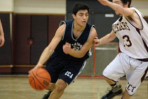 Cape Cod Academy's Johnny Hatem is one of the region's top basketball athletes and his Seahawks will hit the road in tournament action this week against Bristol-Plymouth. Sean Walsh/Capecod.com Sports file photo