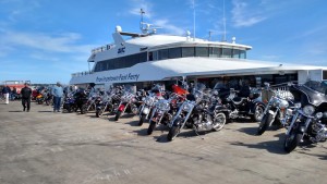 CCB MEDIA PHOTO Motorcycles line up along MacMillan Pier in Provincetown at the conclusion of the Cape and Islands Police K9 Relief Fund Motorcycle Run