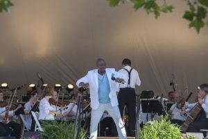 CCB MEDIA PHOTO: "D-Train" Williams performs with Boston Pops Esplanade Orchestra.