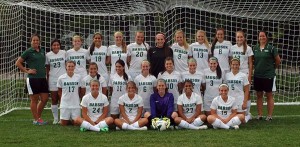 Katie McKenna - a former Sandwich Blue knight - is playing soccer for the Babson Beavers. Photo courtesy of Babson Athletics