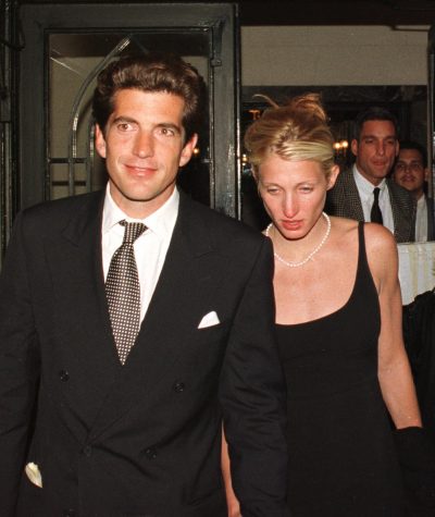 John F. Kennedy Jr. and his wife Carolyn Bessette Kennedy leave a party October 10, 1996 in New York . (AP Photo/Douglas Healey)