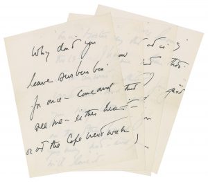 This April 15, 2016 photo provided by RR Auction shows a hand-written letter by President John F. Kennedy. The letter written by Kennedy to a purported paramour seeking to set up a liaison is one of several Kennedy-related items being sold at auction. The online auction is being held by Boston-based RR Auction starting June 16. (RR Auction via AP)