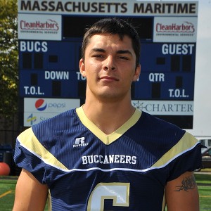 2015 Mass. Maritime Football Co-Captain David Yerxa MMA Athletics Photo