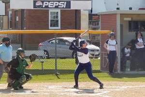 Massachusetts Maritime Academy softball took a tough pair of shutout losses on the road Saturday at the Massachusetts College of Liberal Arts. MMA Athletics Photo