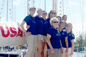 The Massachusetts Maritime Academy women's sailing team also came out on top in international competiition. Photo courtesy MMA Athletics