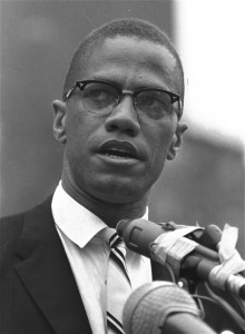 Black Muslim leader Malcolm X is shown addressing rally in Harlem, New York on June 29, 1963. (AP Photo)