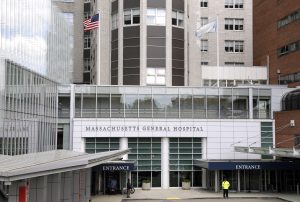 The main entrance of Massachusetts General Hospital. (AP Photo/Elise Amendola)