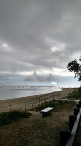 Millway Beach in Barnstable after the storms passed Wednesday.