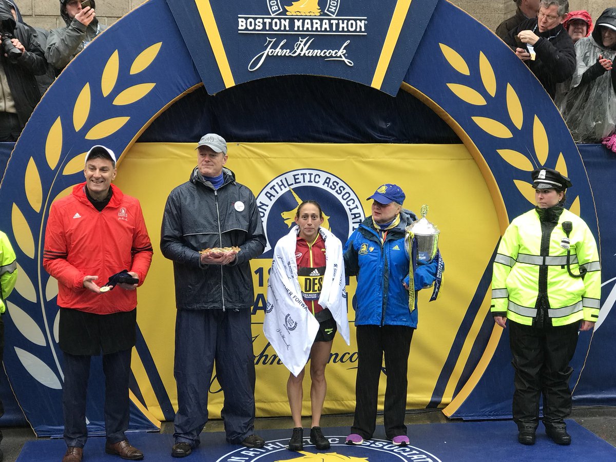 American Woman Wins Boston Marathon