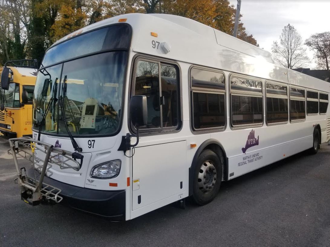 Steamship Authority Testing New Bus at Woods Hole Terminal