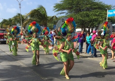 The grand parade during the annual Oranjestad, Aruba Carnival