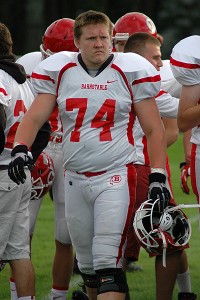 Owen Murray, one of Barnstable High's top student-athletes, accepted a football scholarship yesterday to Stonehjill College in Easton, MA. Sean Walsh/capecod.com sports