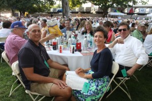 The town of Barnstable's table includes Assistant Town Manager Mark Ells, his wife Christina, and Town Manager Thomas Lynch.