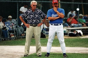 Chatham Anglers' field manager John Schiffner (right) with baseball guru Peter Gammons back in 2000 at Veterans Field in Chatham. Sean Walsh/Capecod.com Sports