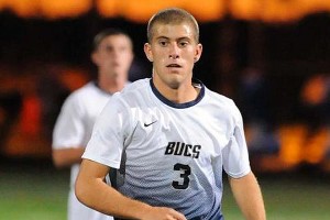 Former Mashpee High School soccer star Scott Matoian had a key assist in Wednesday afternoon's 5-0 victory for the Mass. Maritime Buccaneers. MMA Athletics Photo