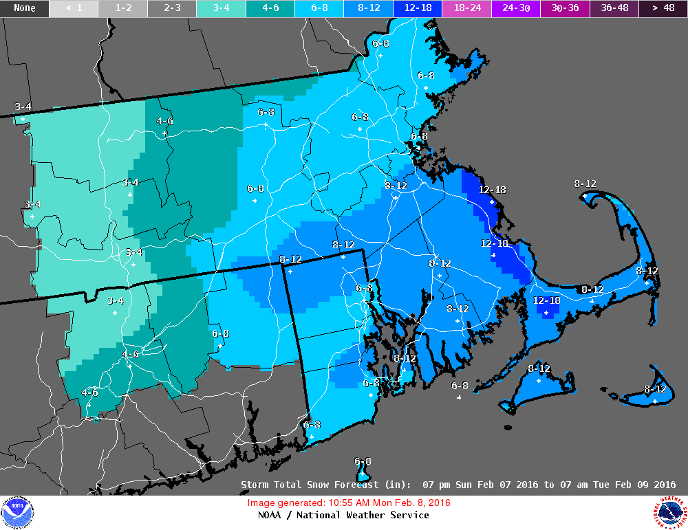Blizzard Warning in Place for Cape Cod; Heavy Snow to Fall Through