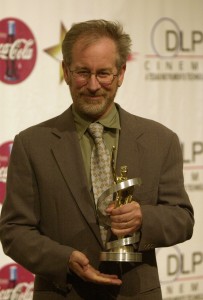 Steven Spielberg poses for photographers Thursday March 7, 2002 at the Paris Hotel and Casino in Las Vegas. Speilberg was presented with a Lifetime Achievement award at the ShoWest Gala. (AP Photo/Joe Cavaretta)