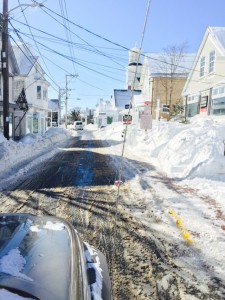 Commercial Street in Provincetown was barely passable last February