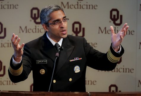 United States Surgeon General Vivek Murthy speaks about opioid addiction during a visit to The Children's Hospital in Oklahoma City, Monday, May 16, 2016. (Chris Landsberger/The Oklahoman via AP) LOCAL STATIONS OUT (KFOR, KOCO, KWTV, KOKH, KAUT OUT); LOCAL WEBSITES OUT; LOCAL PRINT OUT (EDMOND SUN OUT, OKLAHOMA GAZETTE OUT) TABLOIDS OUT; MANDATORY CREDIT
