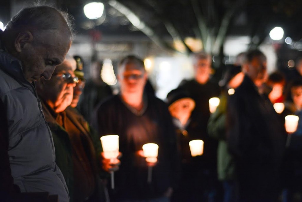 CCB MEDIA PHOTO: A vigil in Falmouth remembered those killed in Sandy Hook and called for an end to gun violence 