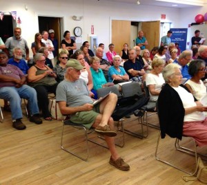 CCB MEDIA PHOTO Wellfleet residents attend public forum on harbor dredging