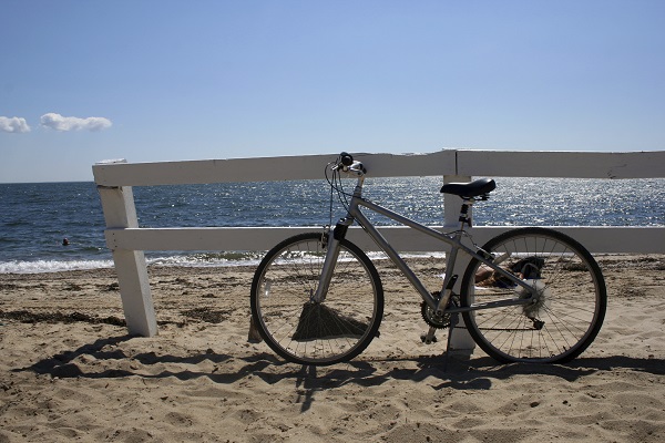 bike on beach